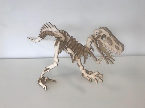 Velociraptor als 3D Bausatatz aus Holz